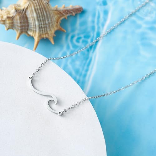 RZKING Gifts For Women: Dainty Wave Necklace - Perfect For Best Friend, Sister, Mom, Daughter; Ideal For Christmas, Valentine's Day, Birthday, Mother's Day2