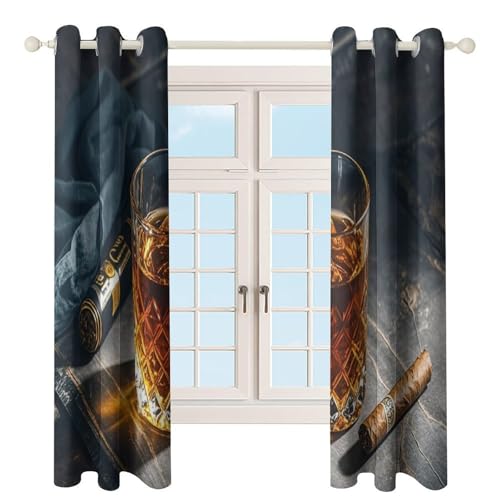 Rideaux occultants et isolants 132x213 cm imprimé pour déco maison