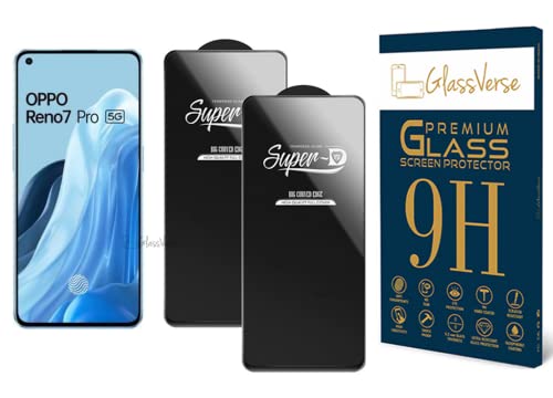 Image of GlassVerse 9H Gorilla Tempered Glass for Oppo Reno 7 Pro | HD Clarity Screen Protector, Ultra Strong 9H Protection, Edge to Edge, Case Friendly, Hassle-less Installation Kit Included. (Pack of 2)