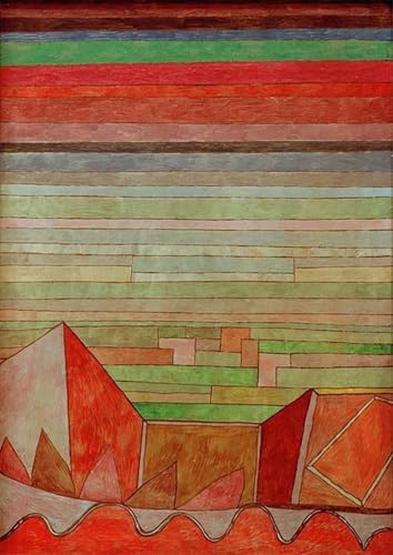 Affiche toile Paul Klee décoration murale salon portrait moderne 60x90cm