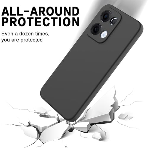 Image of Back Cover for Oppo Reno13 5G | Full Camera Protection | Premium Liquid Silicon Case | Flexible Bumper Case for Oppo Reno13 5G (Grey)