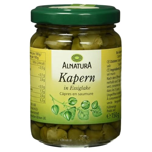 Alnatura Bio Kapern in Essiglake, 150g (Abtropgewicht - 90g) (Packung mit 6)
