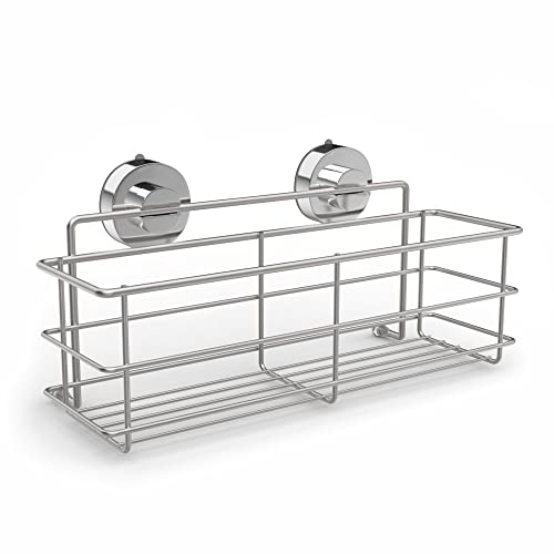 Ynport Crefreak Punch Free - Estante para botellas de acero inoxidable para cocina, almacenamiento de baño, organizador de ducha, champú, acondicionador, ventosa, cesta de ducha Cover
