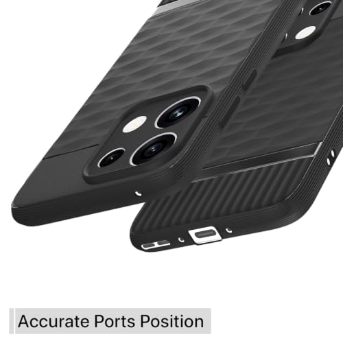 Image of Outlouders Back Cover for Oppo Reno 16c 5G | Full Camera Protection | TPU Soft Flexible Shockproof Bumper Case (Black)
