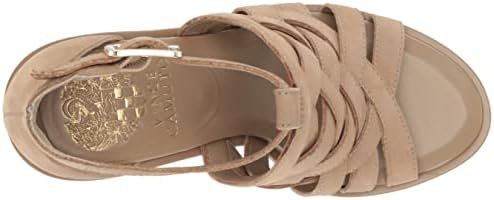 Vince Camuto Women's Frelly Stacked Heel Sandal Heeled, Truffle Taupe, 7.5 | Image 4