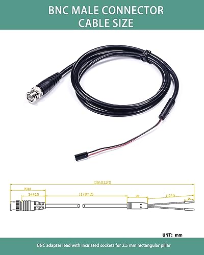 Image of Test Leads BNC Breakout BNC Plug, Square Pin Sockets x 2, Mini Grabber SMD IC Testing Hook Clip for Dupont Jumper Test Lead Accessory Logic 5570384