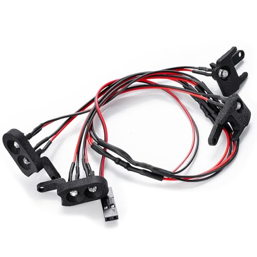 QUE-T Resin Front Rear LED Light Lamp RC Headlight Taillight for RedCat 1/18 Ascent Rock Crawler