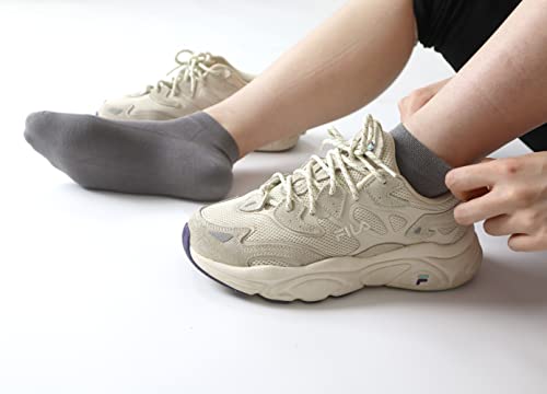Image of SERISIMPLE Ultra-Thin Comfort Viscose Bamboo Mesh Ankle Socks for Women -Breathable Lightweight Low-Cut Socks 5 Pairs