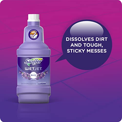 Swiffer Wetjet Multi-Purpose Floor Cleaner Solution With Febreze Refill, Lavender Vanilla And Comfort Scent, 1.25 Liter -42.2 Fl Oz (Pack Of 2) #TOP4