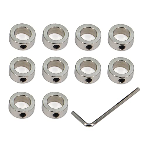 Befenybay 10 Stück Sicherungsring 12 mm Wellensicherungsring T12 Gewindesicherungsring für CNC-Teile (12 mm-Silber)