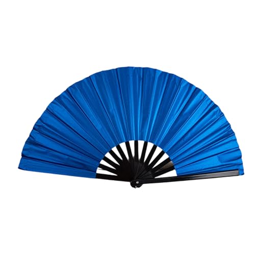 CAZSTYK Ventilador de 10 pulgadas con revestimiento plateado para baile y arte marcial que produce sonido y efectos brillantes