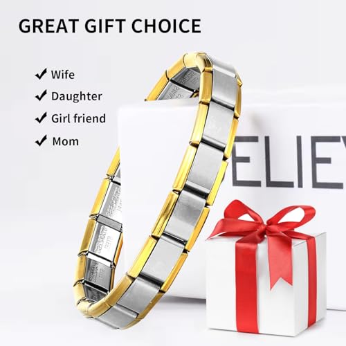 Italienisches Charm Bracelet, Italienisches Charm Armband Italian Charm, Abnehmbares Edelstahl Modular Armband, 18PCS Italienischer Charms, Mädchen Jungen