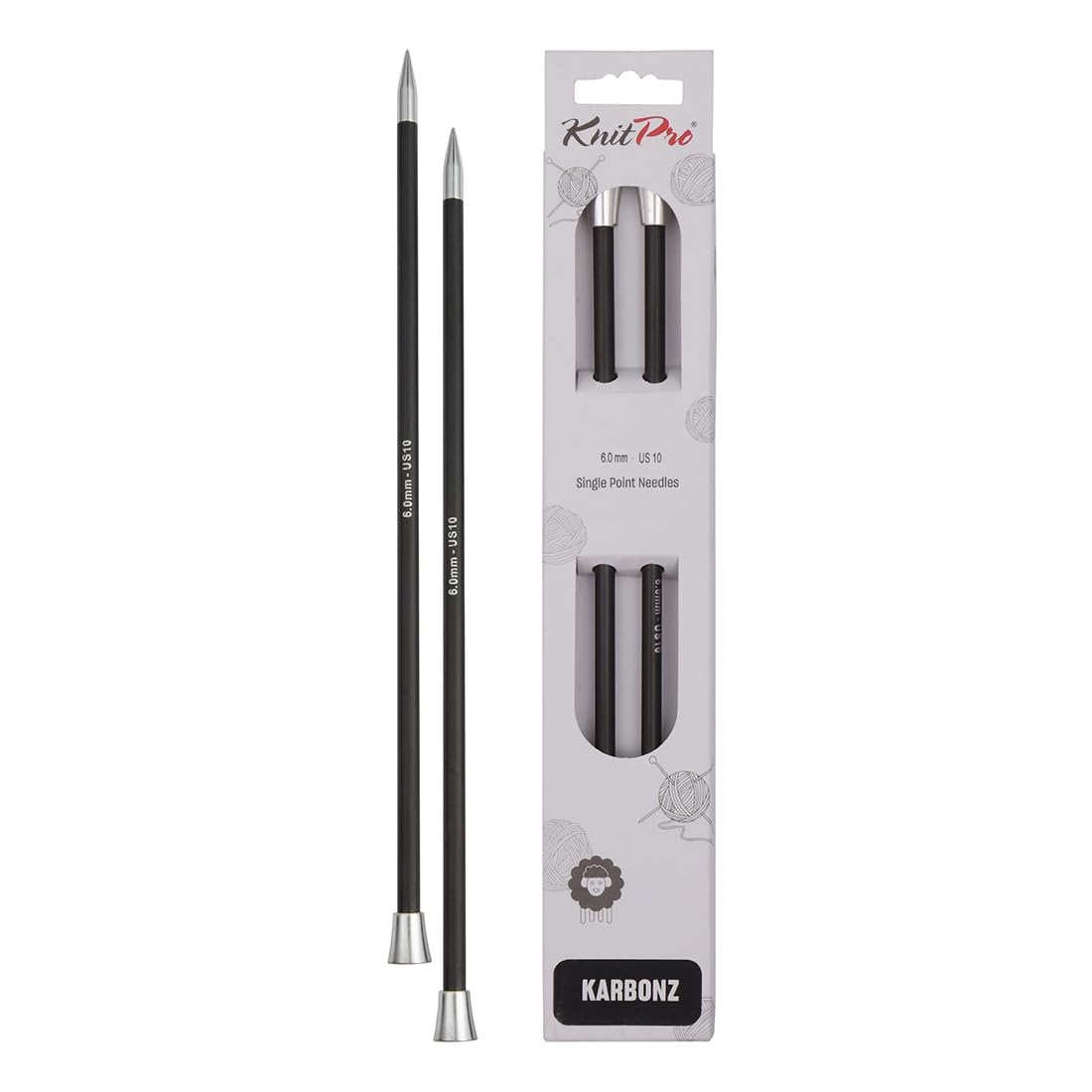 KnitPro Karbonz Single Pointed Needle 14