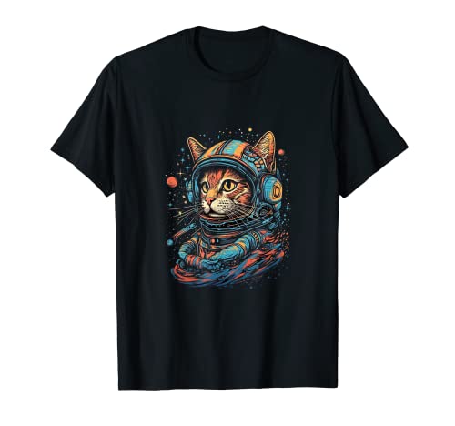 Astronauta Cat Space Funny Cats Owner Cat Lover Camiseta