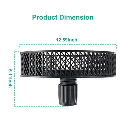 Jearey 13” Patio Umbrella Table Tray For Beach Umbrella, Portable Round Table Tray With Umbrella Hole For Beach Patio Garden Poolside, Black… #TOP5