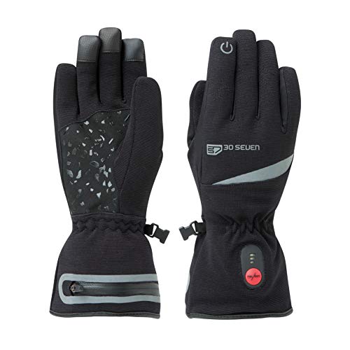 Preisvergleich Produktbild 30seven Beheizte Freizeithandschuhe, wasserfeste & Winddichte Heizhandschuhe, für den täglichen Gebrauch, für Damen & Herren, schwarz, 9-M