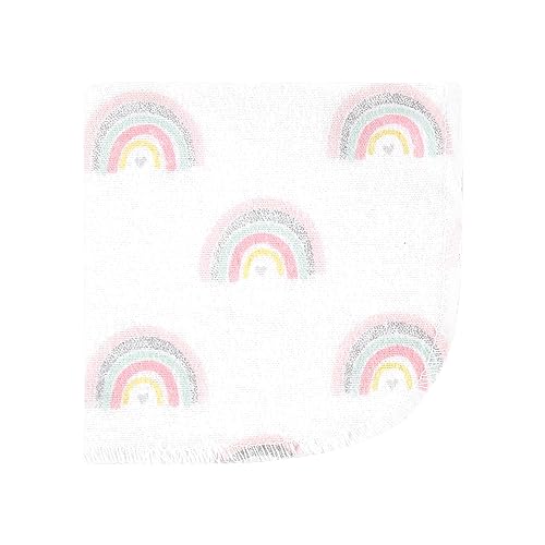 Image of Hudson Baby Unisex Baby Flannel Cotton Poly Washcloths, Girl New Elephant 10-Pack, One Size