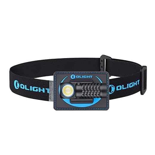 OLIGHT Perun Mini 1000 Lumens Rechargeable LED Headlamp, Right Angle Flashlight with Headband, EDC Handheld Flashlight for Camping, Running, Outdoor, Power Outage, Night Fishing, and Riding