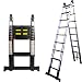 Produktbild ALDORR Professional 5,60M Teleskop-Klappleiter aus hochwertigem Aluminium | Mehrzweckleiter | Belastbarkeit bis zu 150kg | Soft-Close-System | Sicher und zuverlässig (EN131)