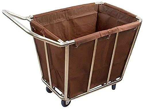 Shelf Kitchen Movable Trolleys Brown Laundry Sorter Cart Hotel with Rolling Wheels and Handle Laundry Hamper Trolley with