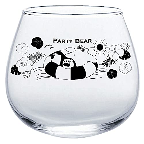 サンアート かわいい食器 「 PARTY BEAR くまのグラさん 」 ゆらゆらグラス タンブラー チルいBEAR 雑貨 熊 グッズ 夏 日本製 SAN4304