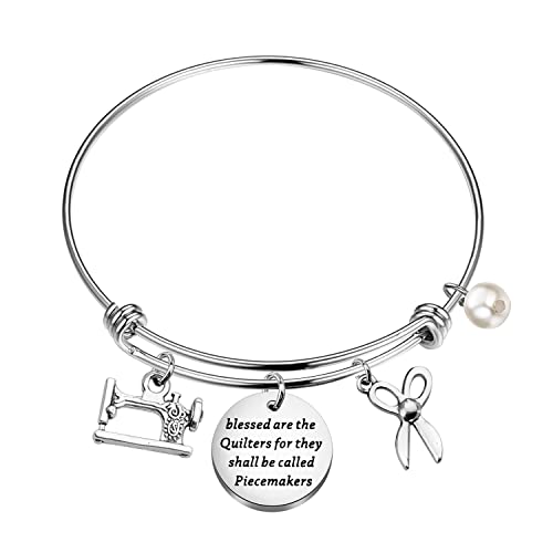 Gzrlyf Quilter Bracelet Funny Quilting Gifts for Quilters Quilting Lovers Gifts Sewing Lovers Gifts Quilting Jewelry Seamstress Bracelet