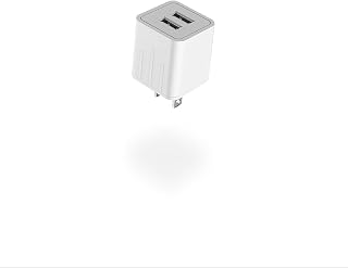 USB Charger Block, GKW Dual A Port 10W (5V*2.1A) Wall Charger Power Adapter Plug Fast Charging Box/Brick/Cube for Apple iPhone/iPad/AirPods/Phone(Galaxy,Pixel,Moto,LG) Tablets(Kindle,Fire) White 1Pack