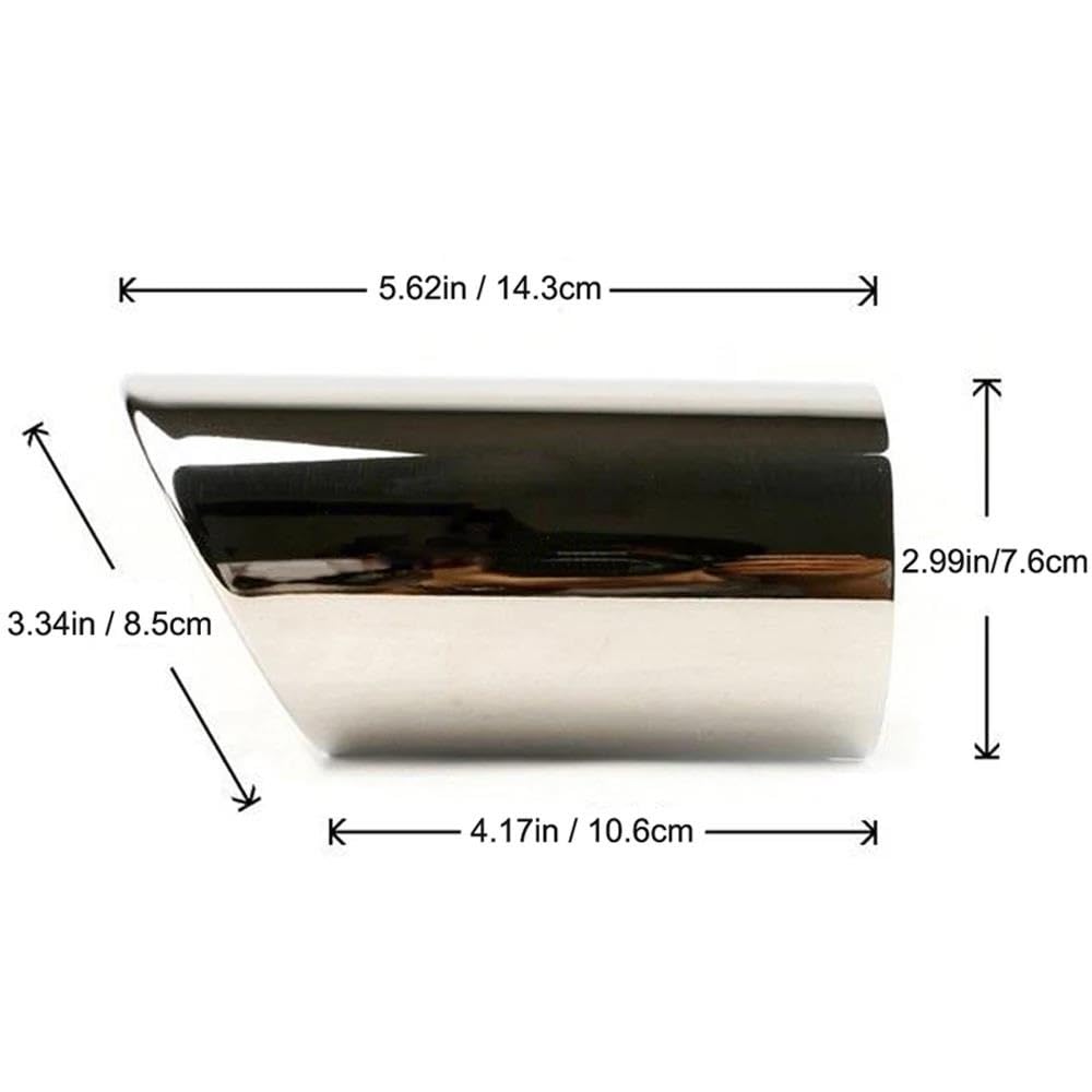 Punta Escape Acero Inoxidable Para Automóvil Silenciador Entrada 3 Pulgadas/7,6cm Para A3 A1 A4 B8 2009-2016 Q5 2009-2012