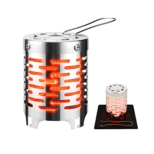 EVOCAMP Heizaufsatz für Gaskocher mit 20x20cm feuerfester Unterlage, ideal...