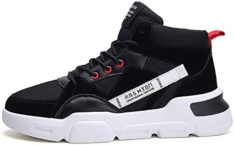 Amazon Co Jp スニーカー メンズ ハイカット シューズ 厚底 クッション性 カジュアル 運動靴 おしゃれ ランニングシューズ 通気 レースアップシューズ スニーカー スニーカー メンズ エアクッション 軽量 防滑 ランニング 黒 通学 通勤 普段履き ファッション