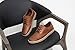 Jousen Men's Fashion Sneakers Leather Retro Casual Shoes for Men Breathable Dress Mens Sneakers (AMY5100A Redbrown 13)
