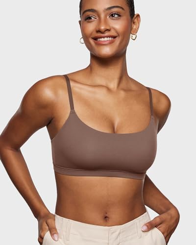 Image of INLYRIC Women's Inbarely Bralettes Cami Bras No Underwire Wireless Seamless Unlined Comfort Sports Bra