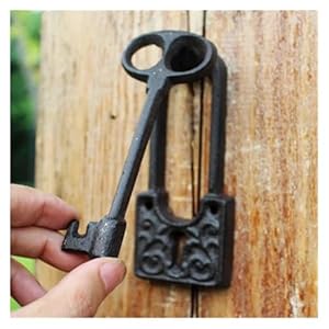 Dunsby Antiker Schlüssel-Türklopfer aus Gusseisen