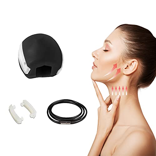Jaw Exerciser for Women, Jawline Exerciser for Men, Mouth Workout Device, Chisel Definer Tone Your Face and Neck to Reduce Sagging Skin (Black)