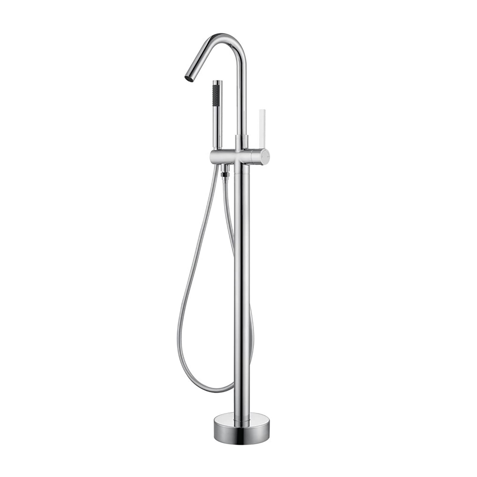 Robinet de baignoire sur pied pivotant mitigeur monocommande laiton