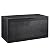 Greesum 100 Gallon Resin Patio Storage Box for Garden Tools, Outdoor Furniture Cushions, Pool Supplies, Black