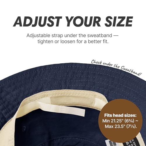 Image of Hot Summer Bucket Hat Trendy Cotton Sun Cap for Beach Golf Fishing | Breathable cotton, fun outdoor vacation style, packable boonie design for men and women