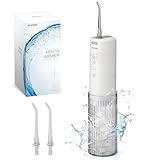 アイリスオーヤマ(IRIS OHYAMA) マウスウォッシャー ホワイト 口腔洗浄器 歯間ケア コンパクト 持ち運び 小型 高圧 ジェットウォッシャー ウォーターフロス コードレス MOW-A20