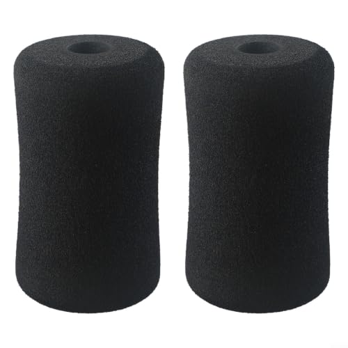 Reposapiés de espuma para rodillos, reemplazo para máquinas de extensión y curl de piernas, cojín de alta densidad para tubos de 22-25mm, juego de 2, negro (20 * 70 * 130mm) miniatura 1