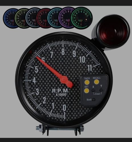 Image of AUTO MT Tiger RPM Meter, Speedometer Tacho Gauge (Carbon Fibre)