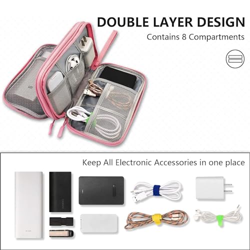 Teskyer Organizador Cables Viaje, Impermeable, Electronics Accessories Bolsa Organizadora, Viajes Accesorios, Negro - imagen 2
