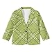 Qnxretky Green Stripe Blazer for Girls Size 14T Girls Blazer Trendy Suits School Suit Chic Wear Formal Coat Fashion Jacket Open Front Wear Button Down Blazers School Plays for Granddaughter