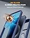 Miracase Magnetic for iPhone 12 Pro Max Case [Compatible with MagSafe] Full-Body Phone case with Built-in Glass Screen Protector& Camera Protector, Military Drop Proof 12 Pro Max Cover, Blue