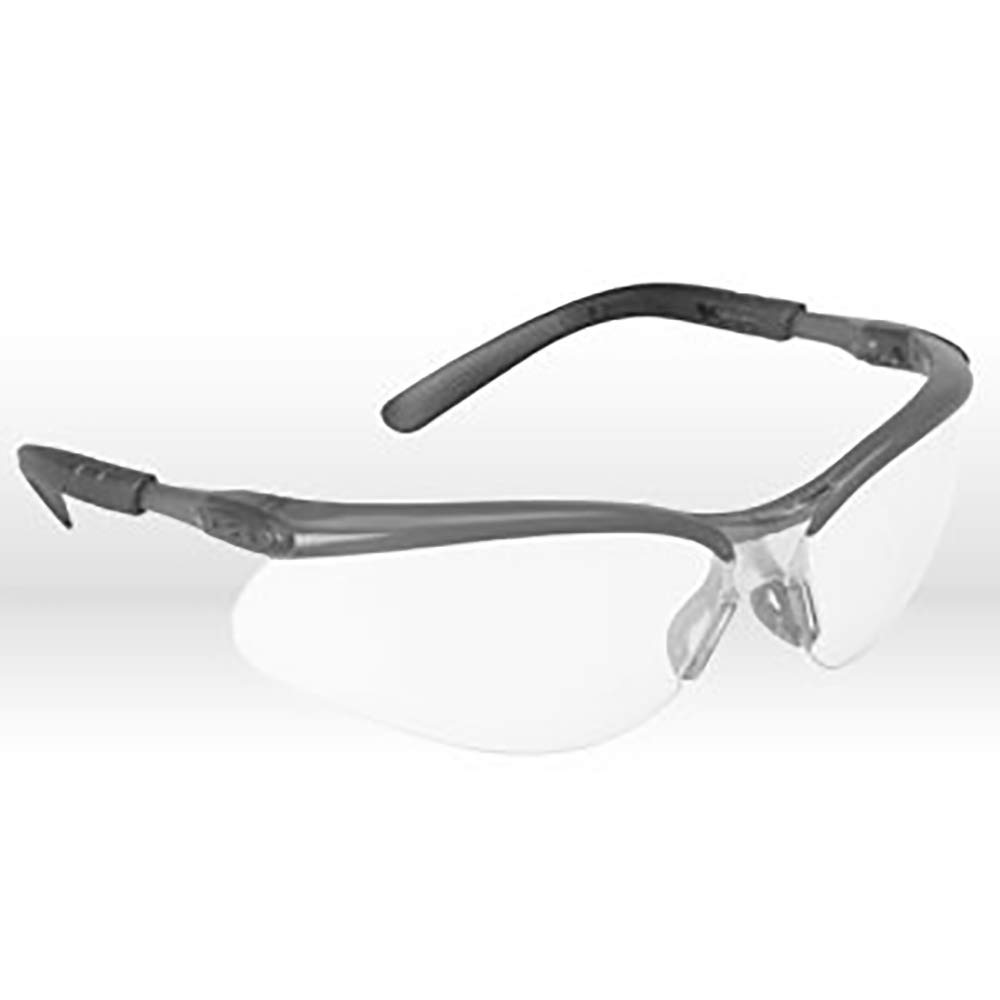 3M Reader +2.5 Diopter Safety Glasses, Silver/Black Frame, Clear Lens - 11376