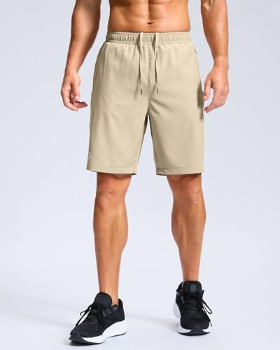 Image of G Gradual Men's Athletic Running Shorts with Zipper Pockets Quick Dry 7 inch / 5 inch / 9 inch Workout Gym Shorts for Basketball Hiking