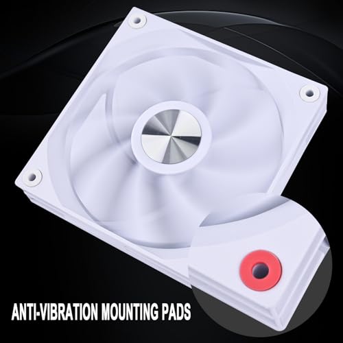 Ventiladores blancos de PC de 120 mm DS con rodamiento hidráulico 7