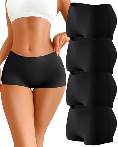 READY TO LOVE Boxershorts Damen Seamless Slips Damen Unterhosen Damen Nahtlos Weich Pantys Damen Frauen Hipster Under Dress Boyshorts Mehrpack