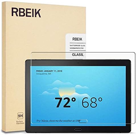 Lenovo Smart Tab P10 Screen Protector Glass, RBEIK 9H Hardness Anti-Scratch Anti-Fingerprint Glass Easy-Install Screen Protector Tempered Glass for Lenovo Smart Tab P10 Tablet