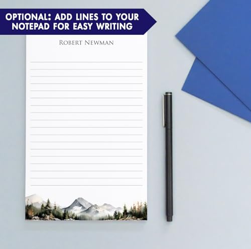 Personalized-Stationery-Notepads-with-Name-Mountain-Landscape-Watercolor-Notepad-Lake-Notepad-for-Writing-Forest-Stationery-Paper-Custom-Note-Paper-Nature-Desk-Pads-55in-x-85in-50-Sheets Personalized Stationery Notepads with Name Mountain Landscape Watercolor Notepad Lake Notepad for Writing Forest Stationery Paper Custom Note Paper Nature Desk Pads 55in x 85in 50 Sheets