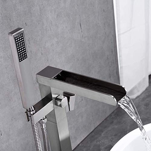 Système de douche complet avec robinet de sol cascade pour bain